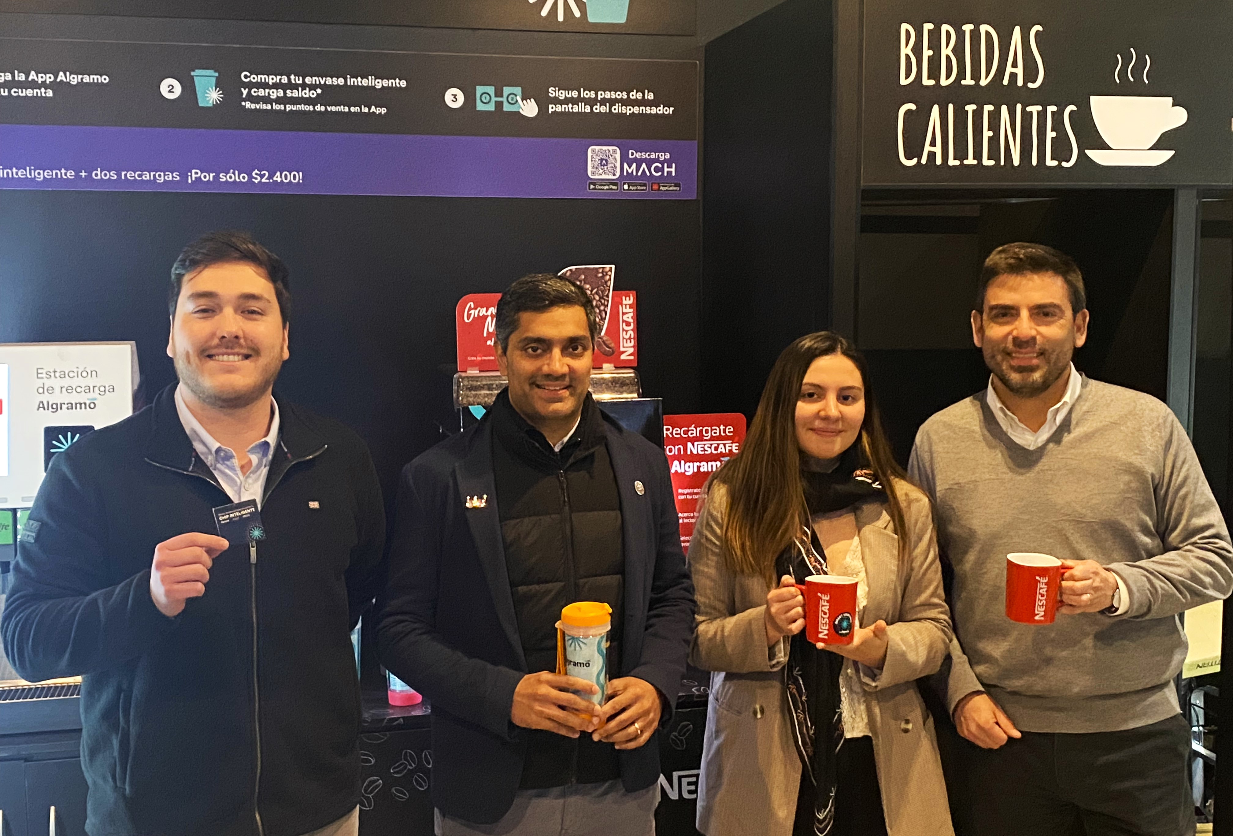 Nestlé Professional y Algramo implementan proyecto de reutilización en estaciones de recarga de café
