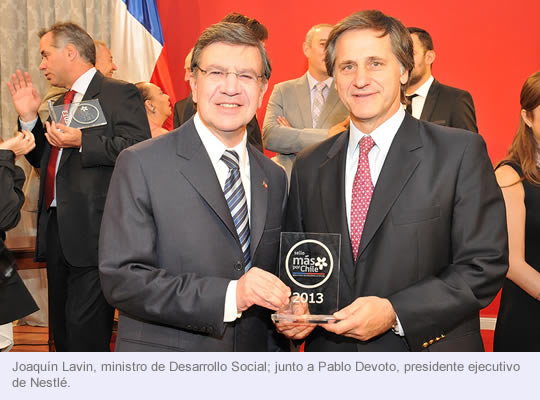 Nestlé recibe Sello Más por Chile del Ministerio de Desarrollo Social