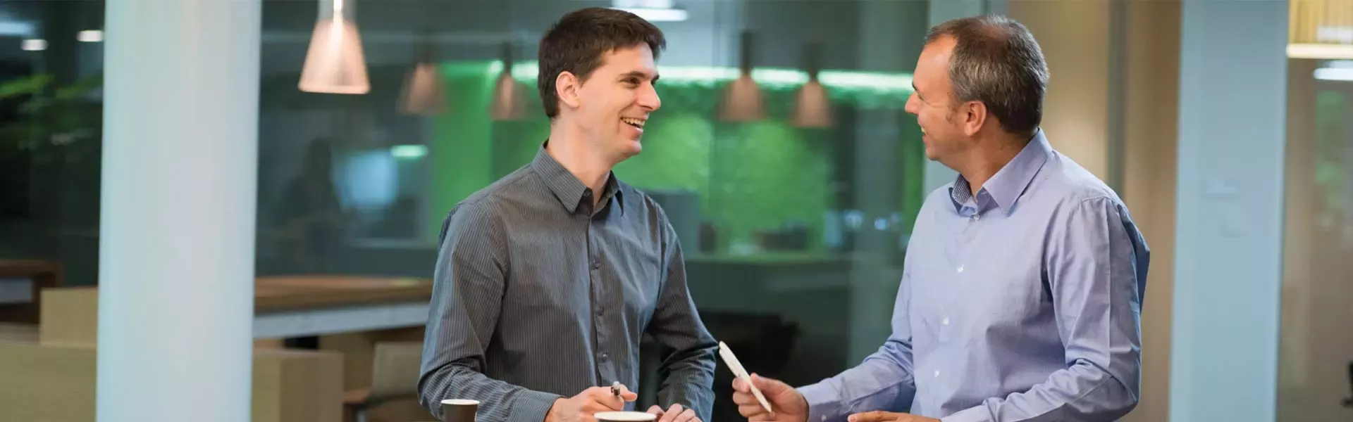 two men are having conversation