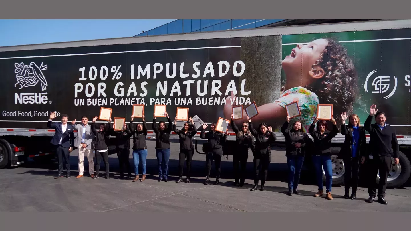 Nestlé Chile incorpora flota de camiones con gas natural licuado, la más grande de Chile